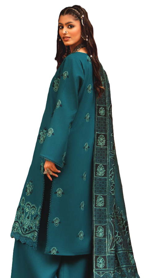 mehrama_by_panache_transparent Women's Unstiched suits By Mehrama Panache Shirt Fabric Dhanak Embroidered Dhanak Shirt 3Mtrs Woollen Aari Shawl 2.5Mtrs Plain Dyed Dhanak Trouser 2.5Mtrs