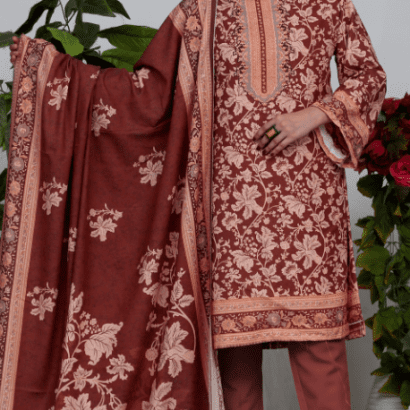 Women's Unstiched brand Sanabil kapra Printed Karandi shirt 3Mtr Karandi Dupatta 2.5Mtr Dyed Karandi Trouser 2.5Mtr