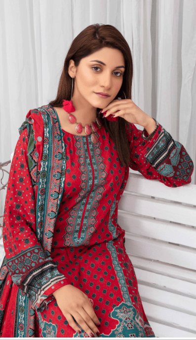 Women's Unstiched winter suits Digital Printed Crystal Linen